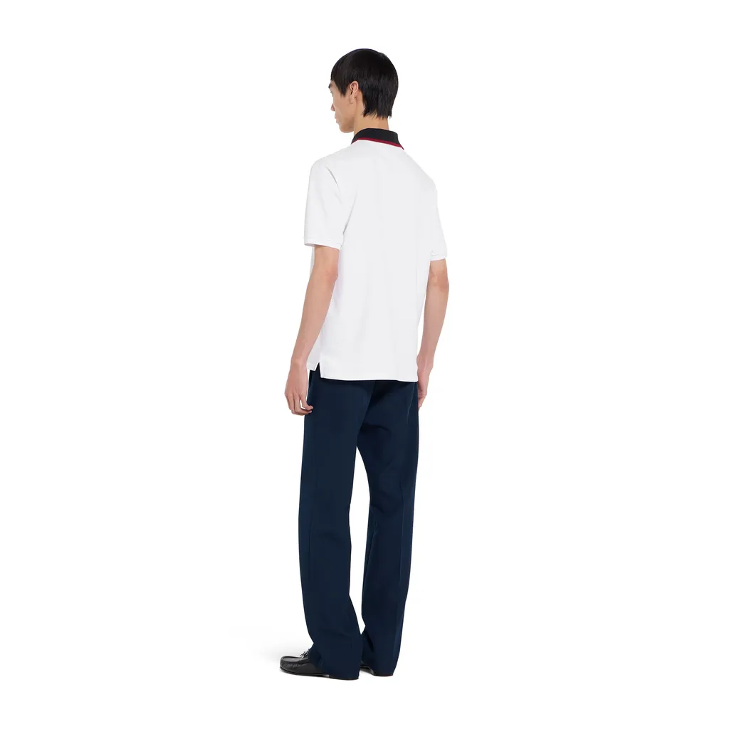 Cotton Piquet Polo Shirt With Embroidery