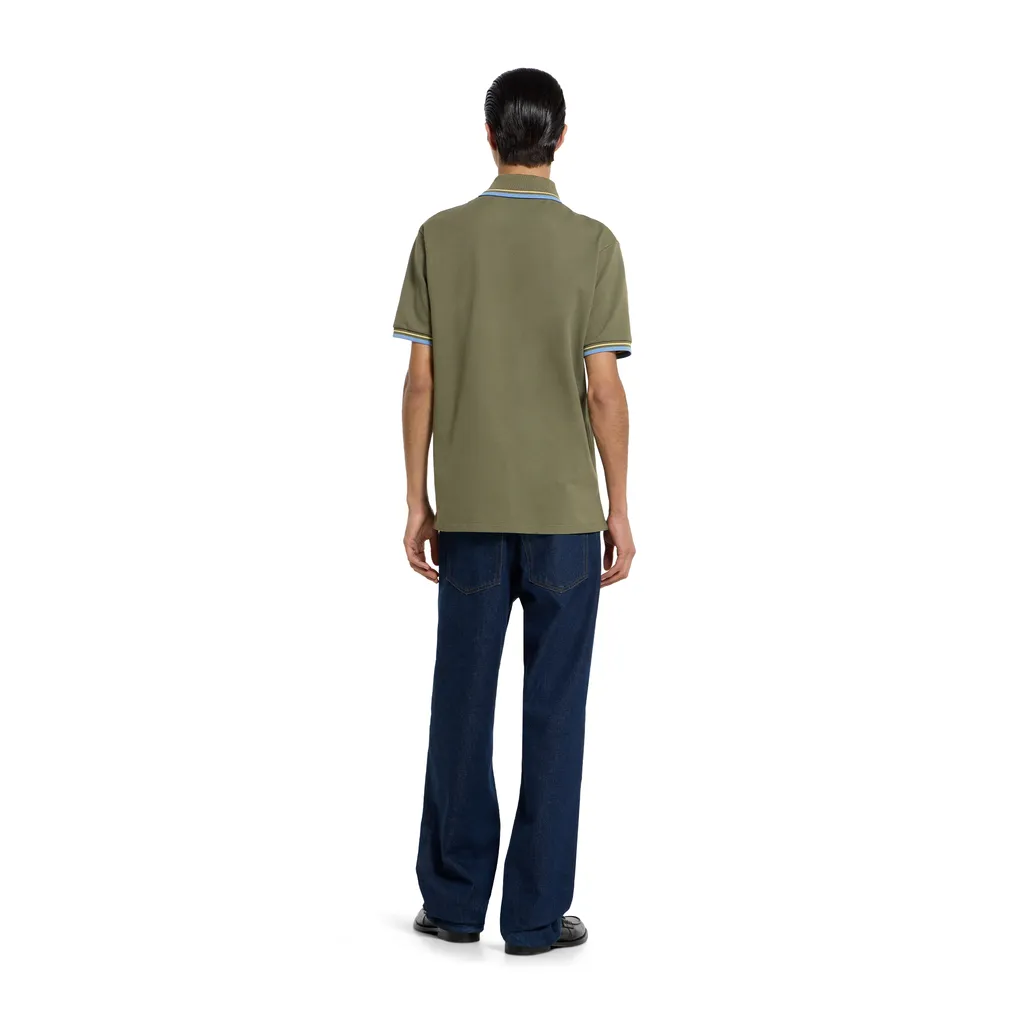 Cotton Piquet Polo Shirt With Embroidery