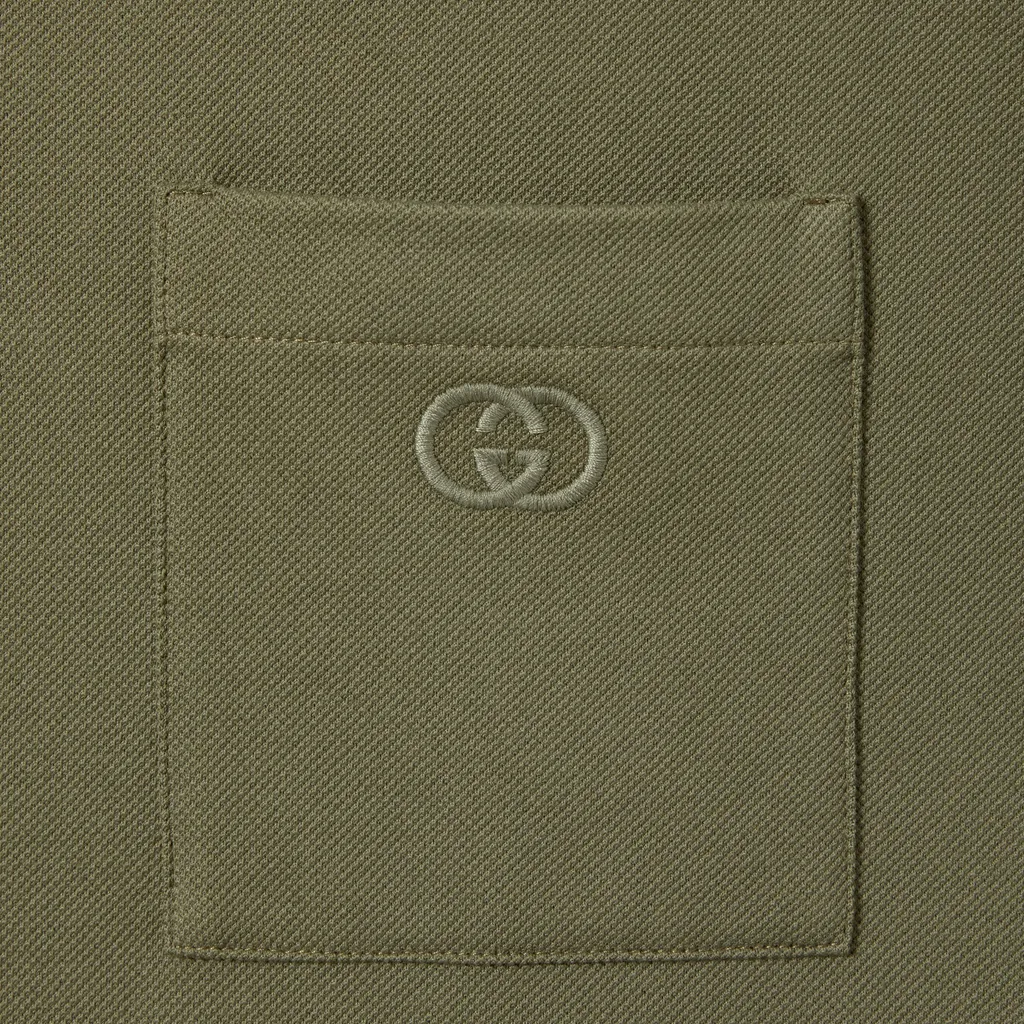 Cotton Piquet Polo Shirt With Embroidery