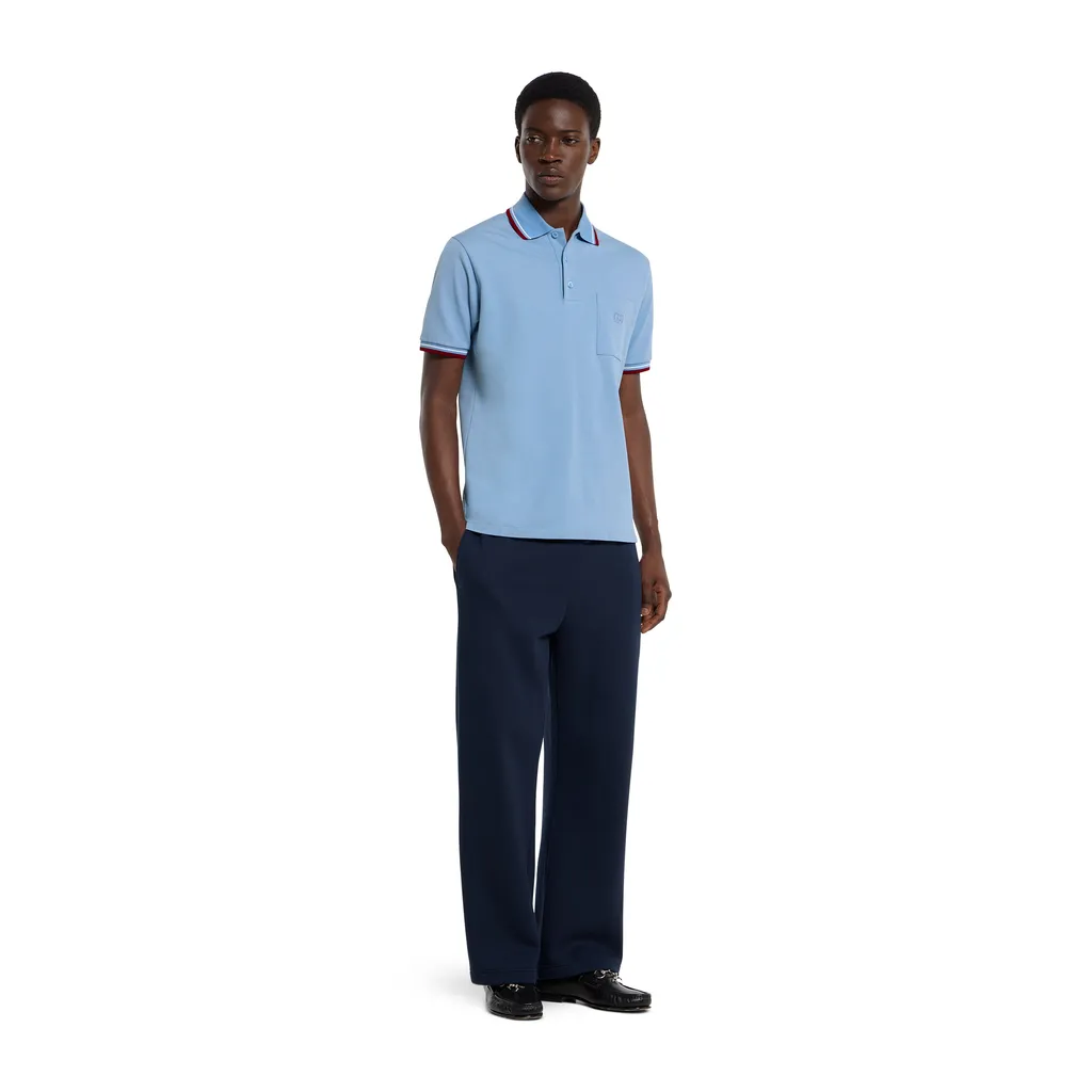 Cotton Piquet Polo Shirt With Embroidery