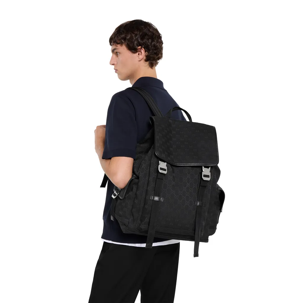 Gg Canvas Large Backpack