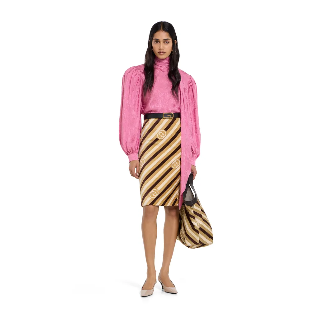 Silk Twill Shirt With Ribbon