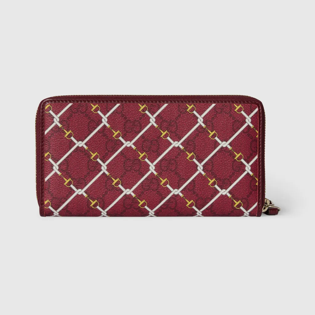 Printed Gg Zip Around Wallet