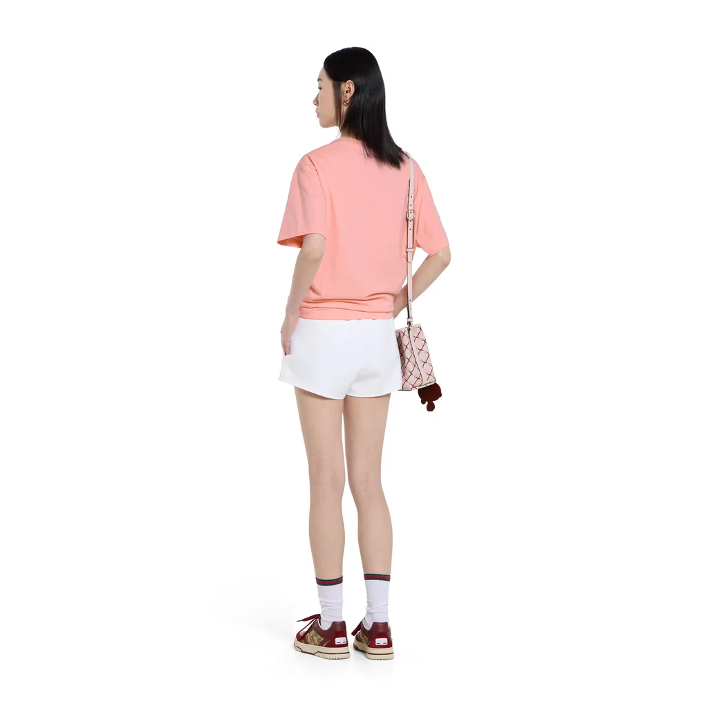Cotton Jersey Shorts With Embroidery