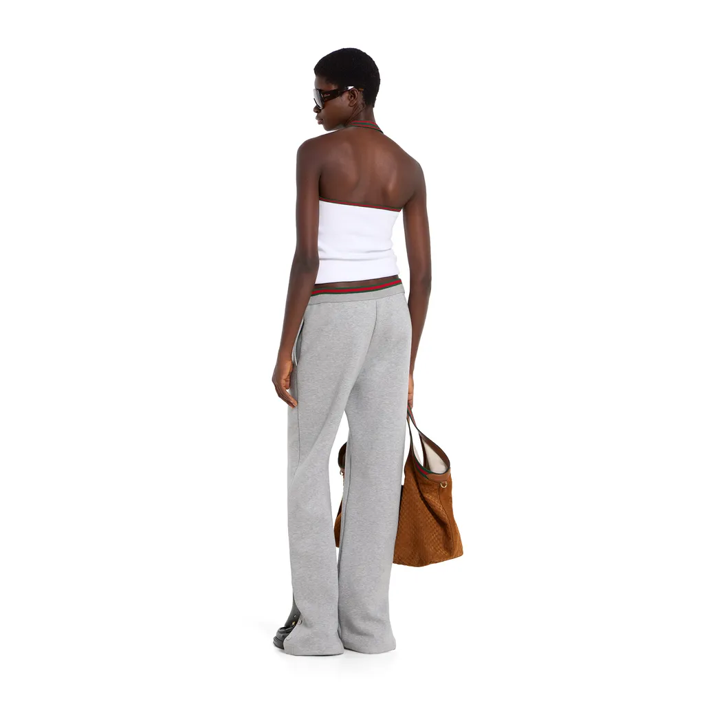Cotton Jersey Leisure Trousers With Web