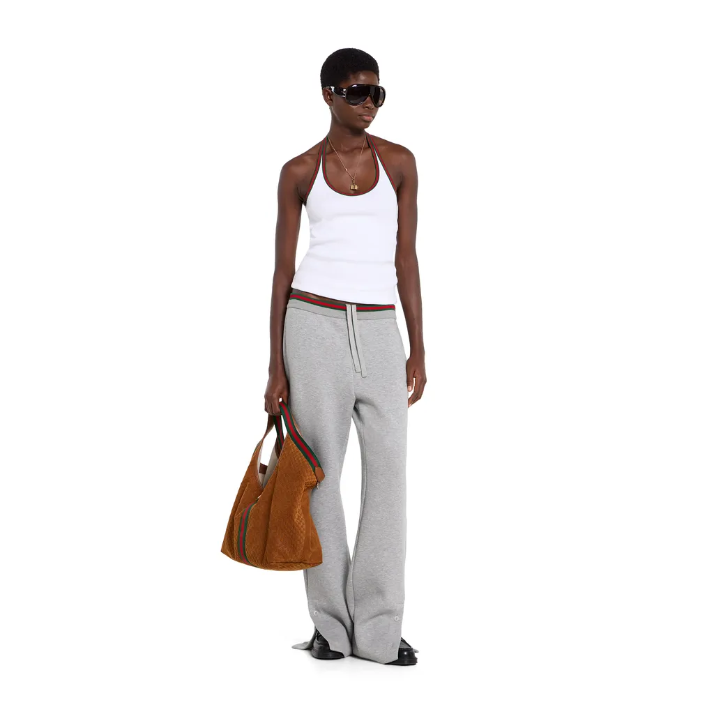 Cotton Jersey Leisure Trousers With Web