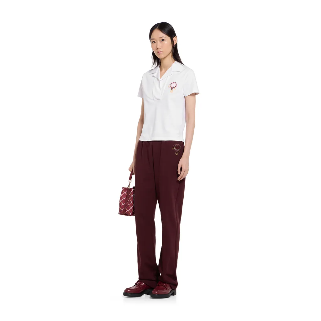 Cotton Piquet Polo Shirt With Embroidery