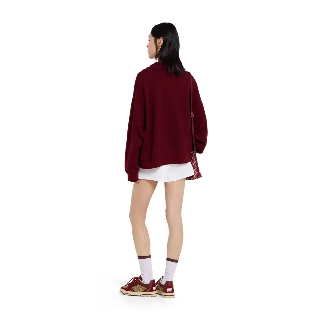 Cotton Jersey Sweatshirt With Embroidery