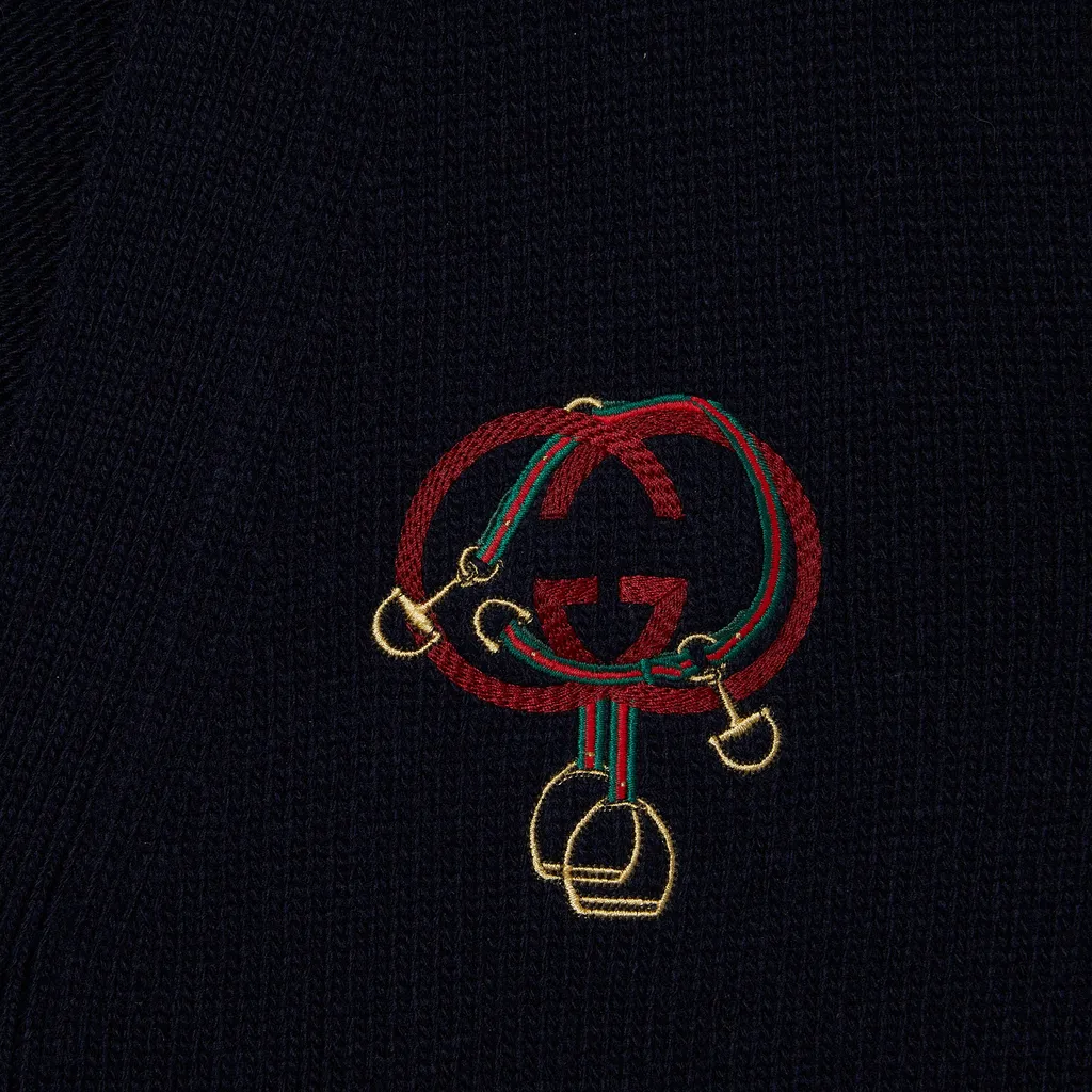 Knit Wool Cardigan With Embroidery