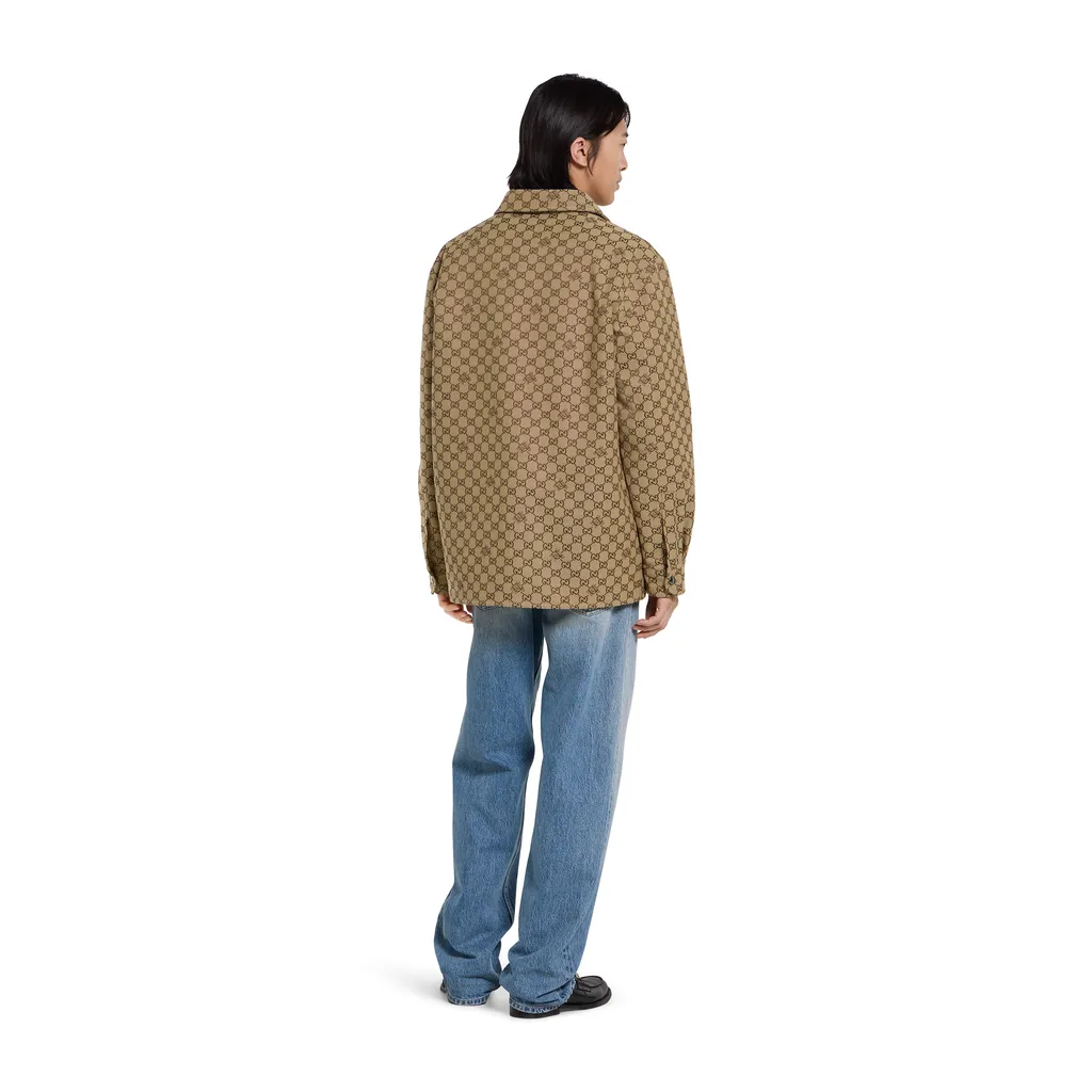 Gg Horse Cotton Canvas Jacquard Jacket