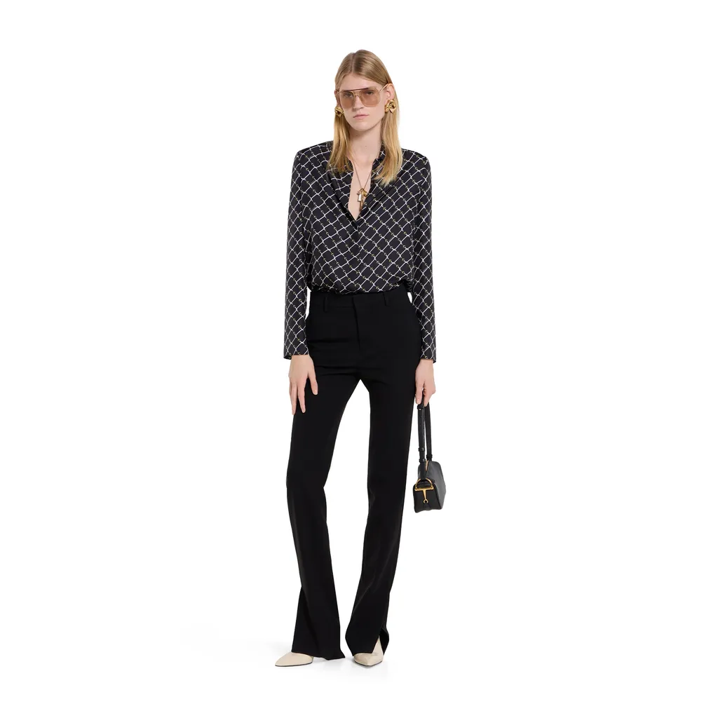 Printed Silk Twill Shirt
