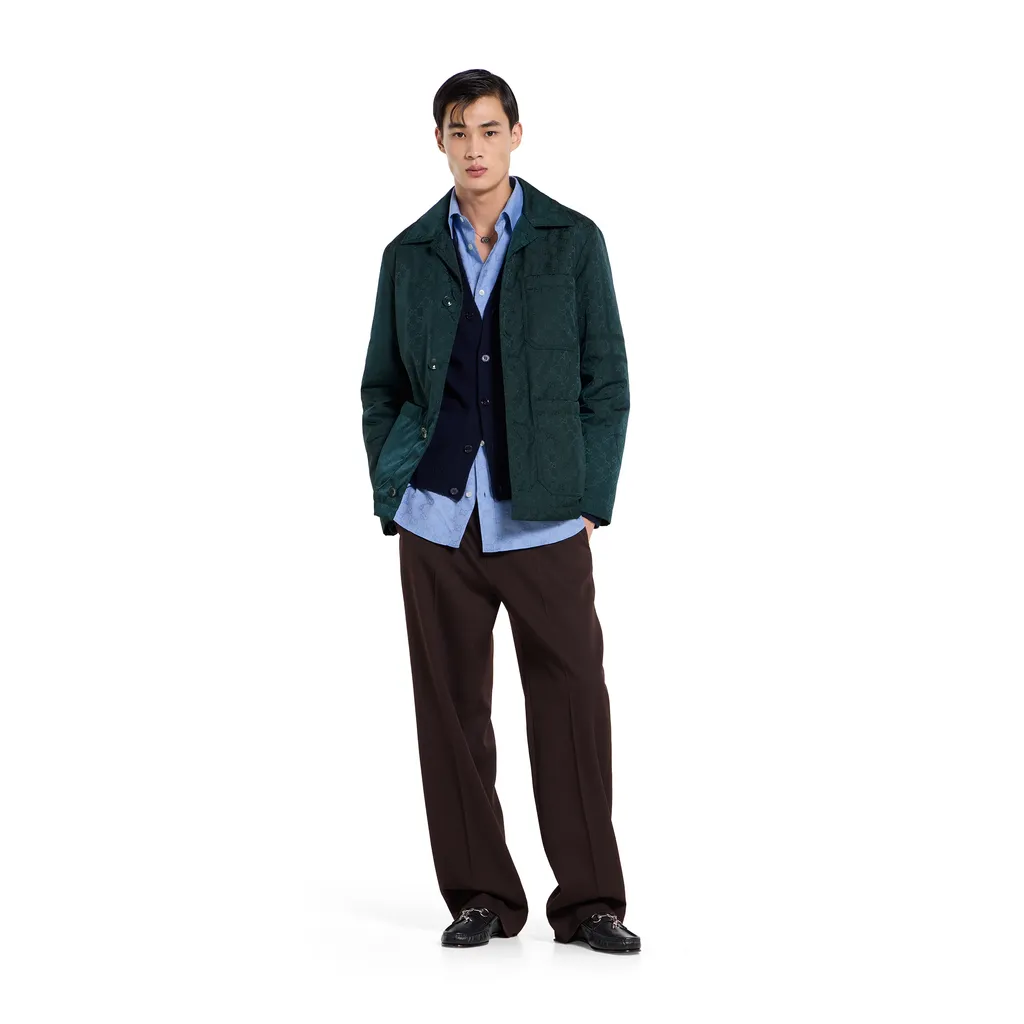Gg Oxford Cotton Shirt With Embroidery