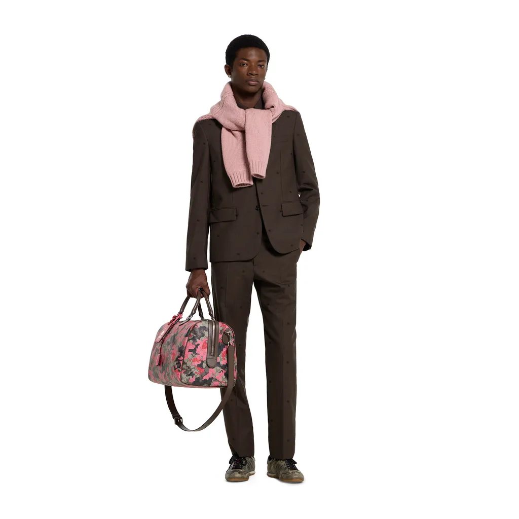 Gg Houndstooth Wool Jacquard Shirt