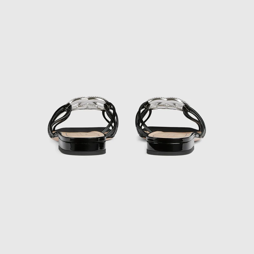 Slide With Crystal Interlocking G