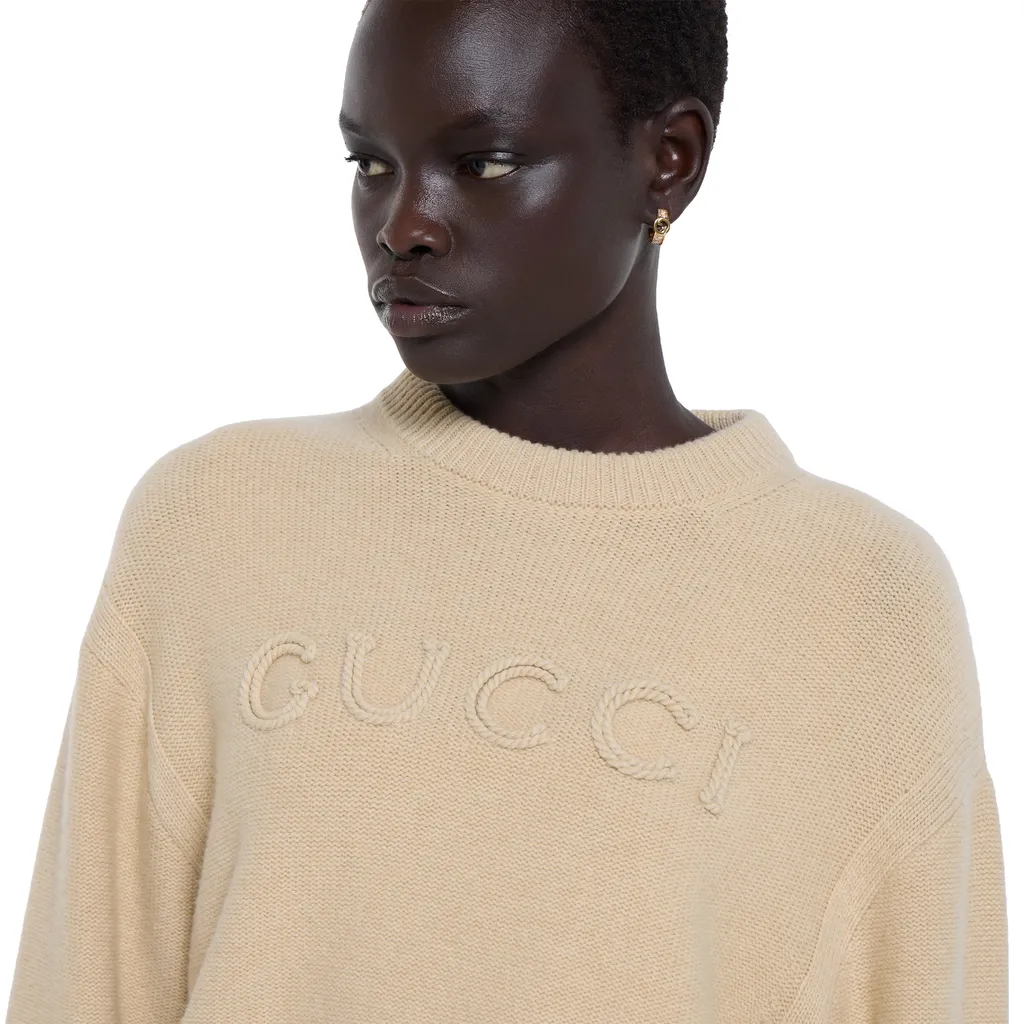 Wool Cashmere Jumper With Embroidery