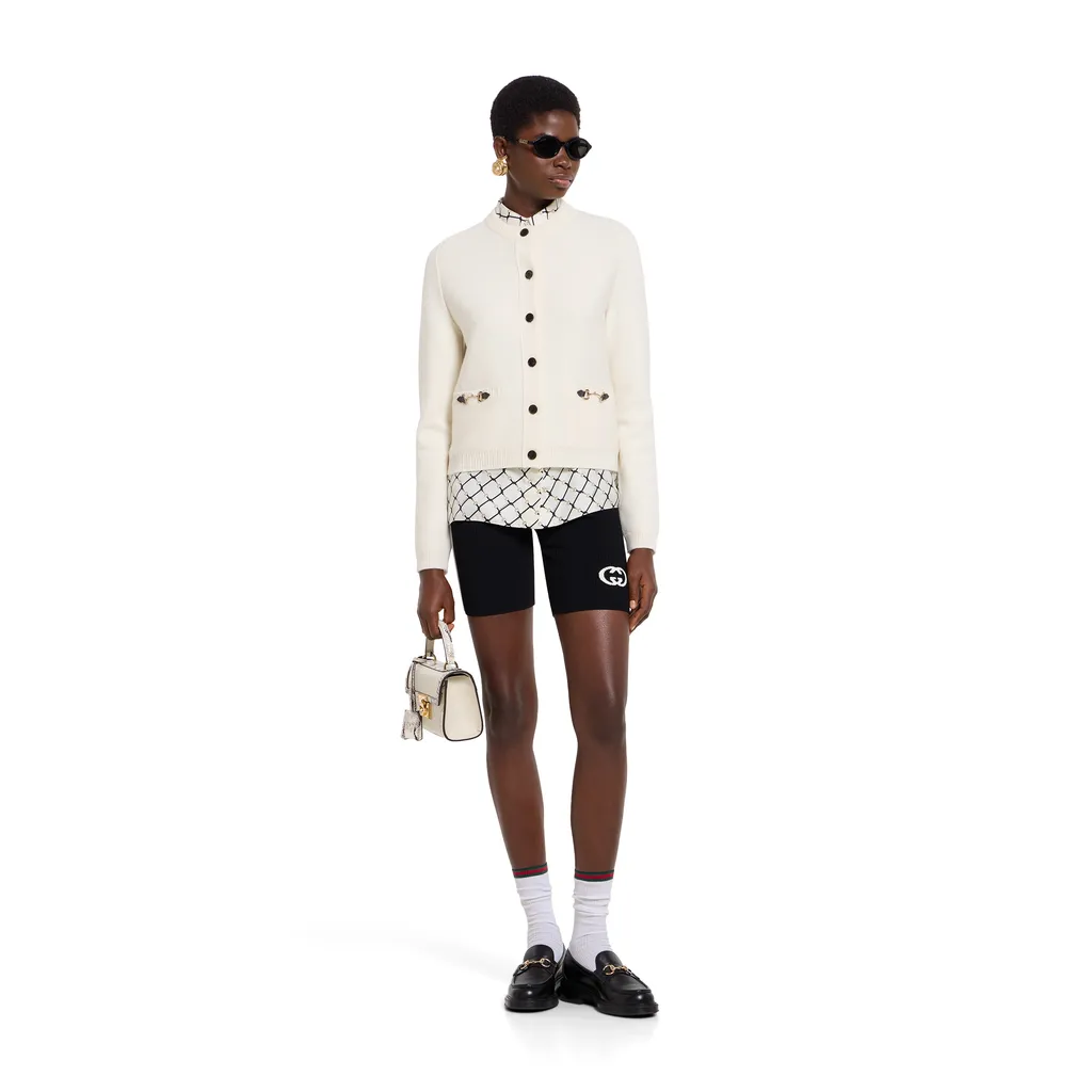 Wool Cashmere Cardigan With Horsebit