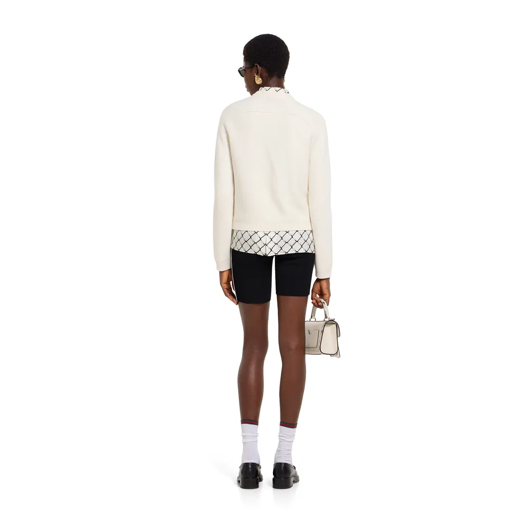 Wool Cashmere Cardigan With Horsebit