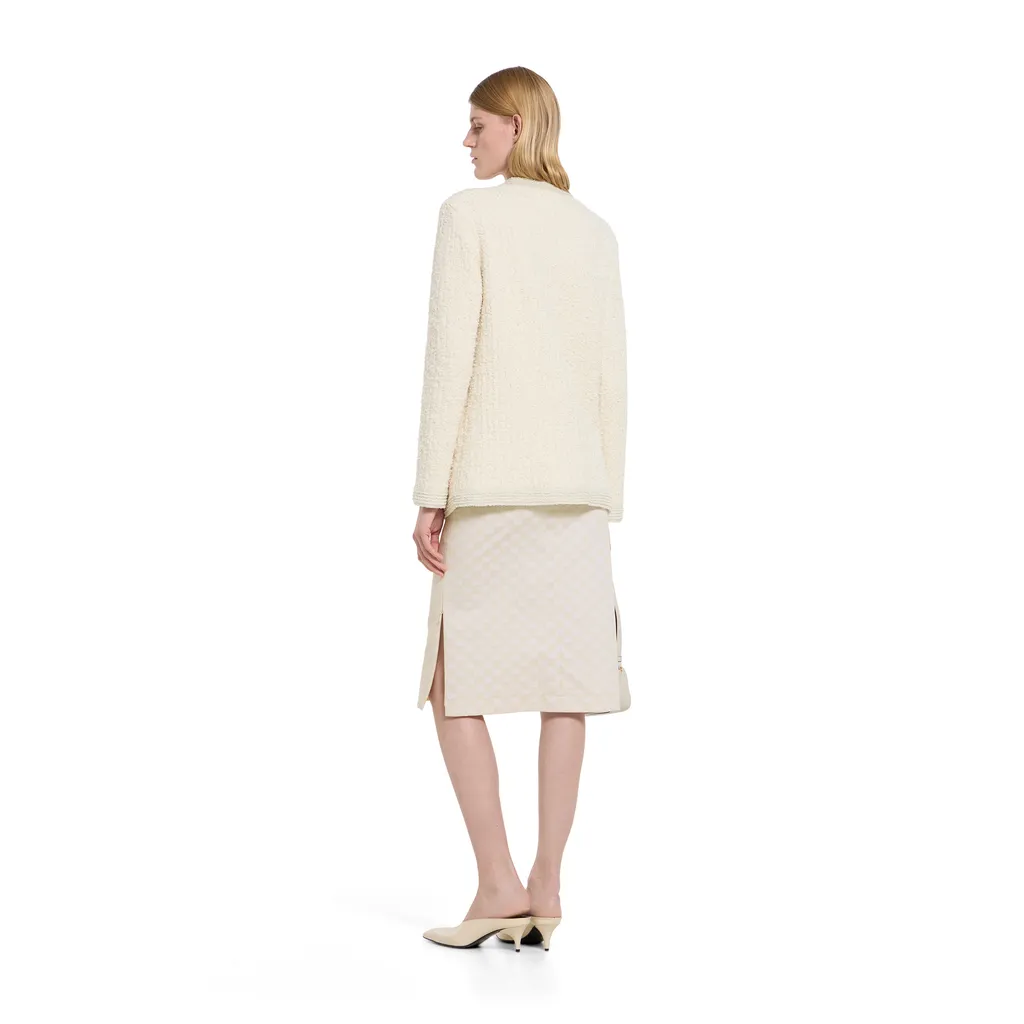 Wool Lamé Bouclé Cardigan