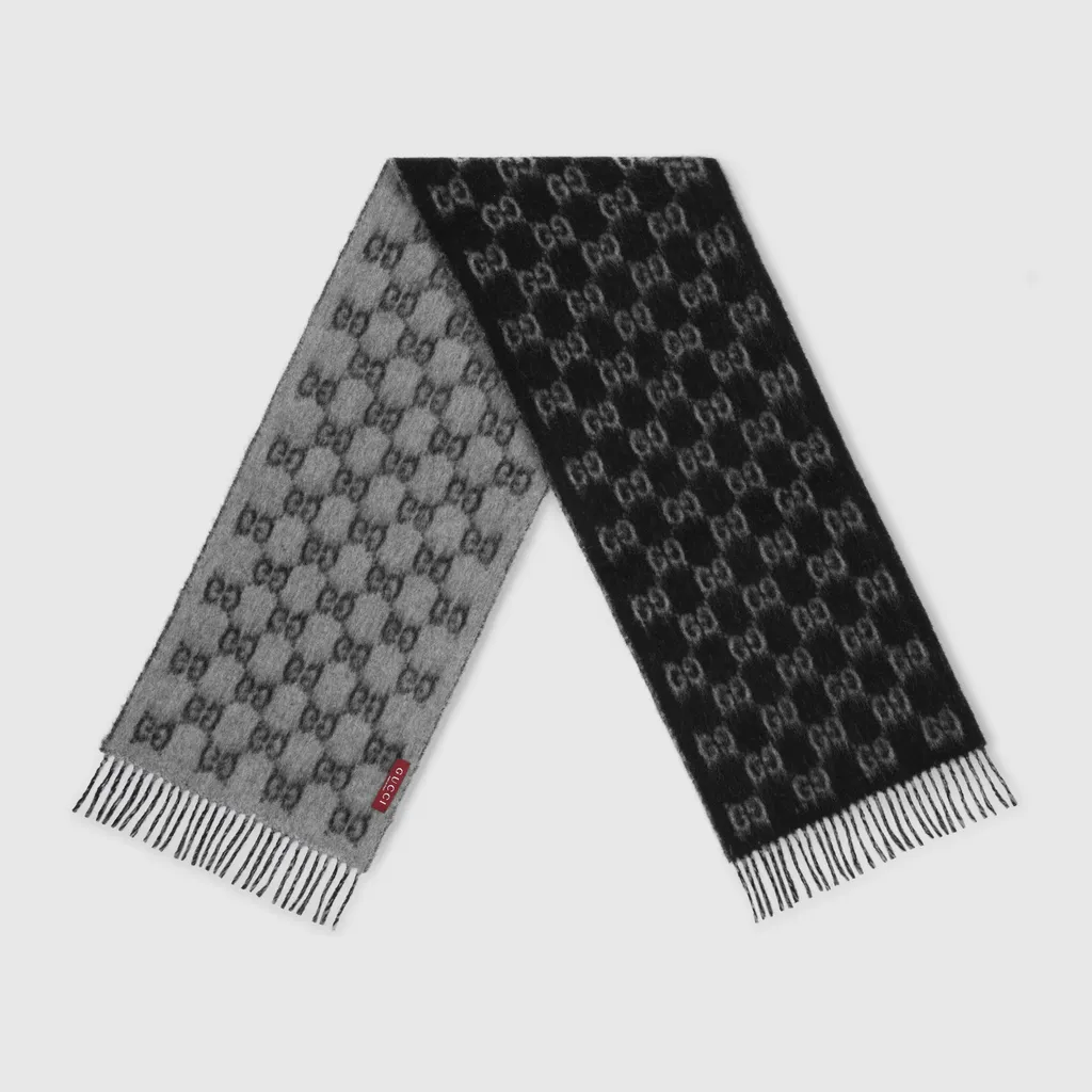 Gg Alpaca Wool Scarf