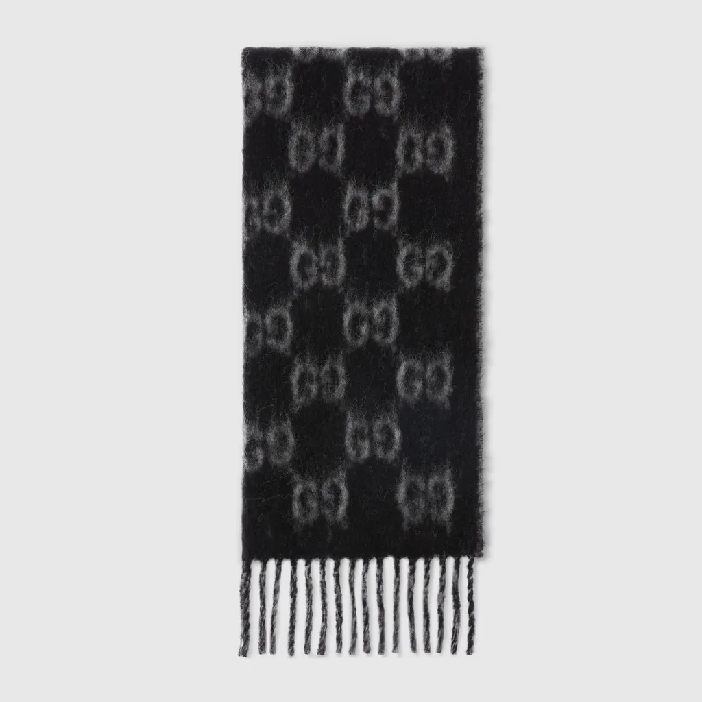 Gg Alpaca Wool Scarf