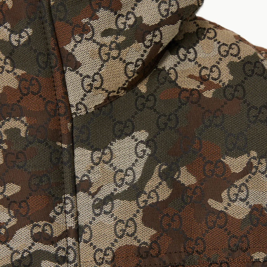 Gg Marbled Cotton Jacquard Padded Jacket