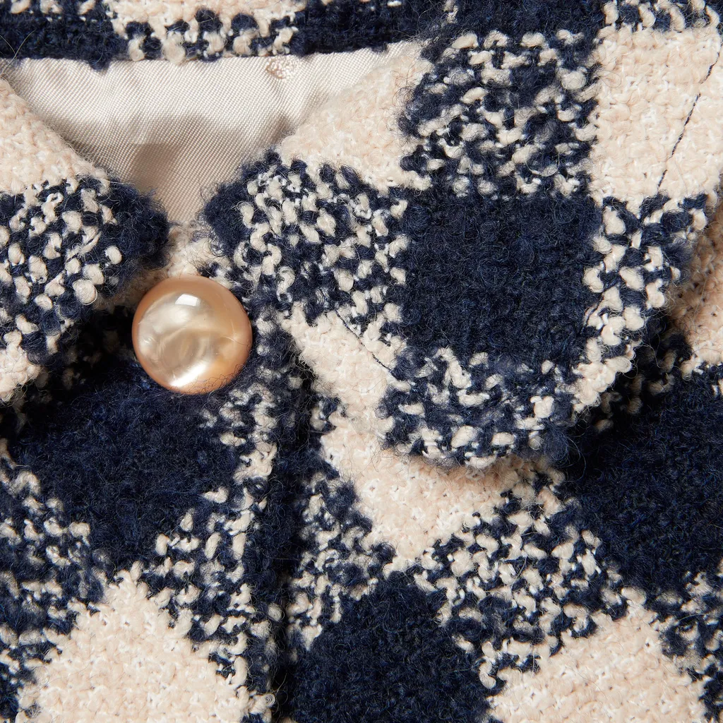 Children's Gingham Wool Coat