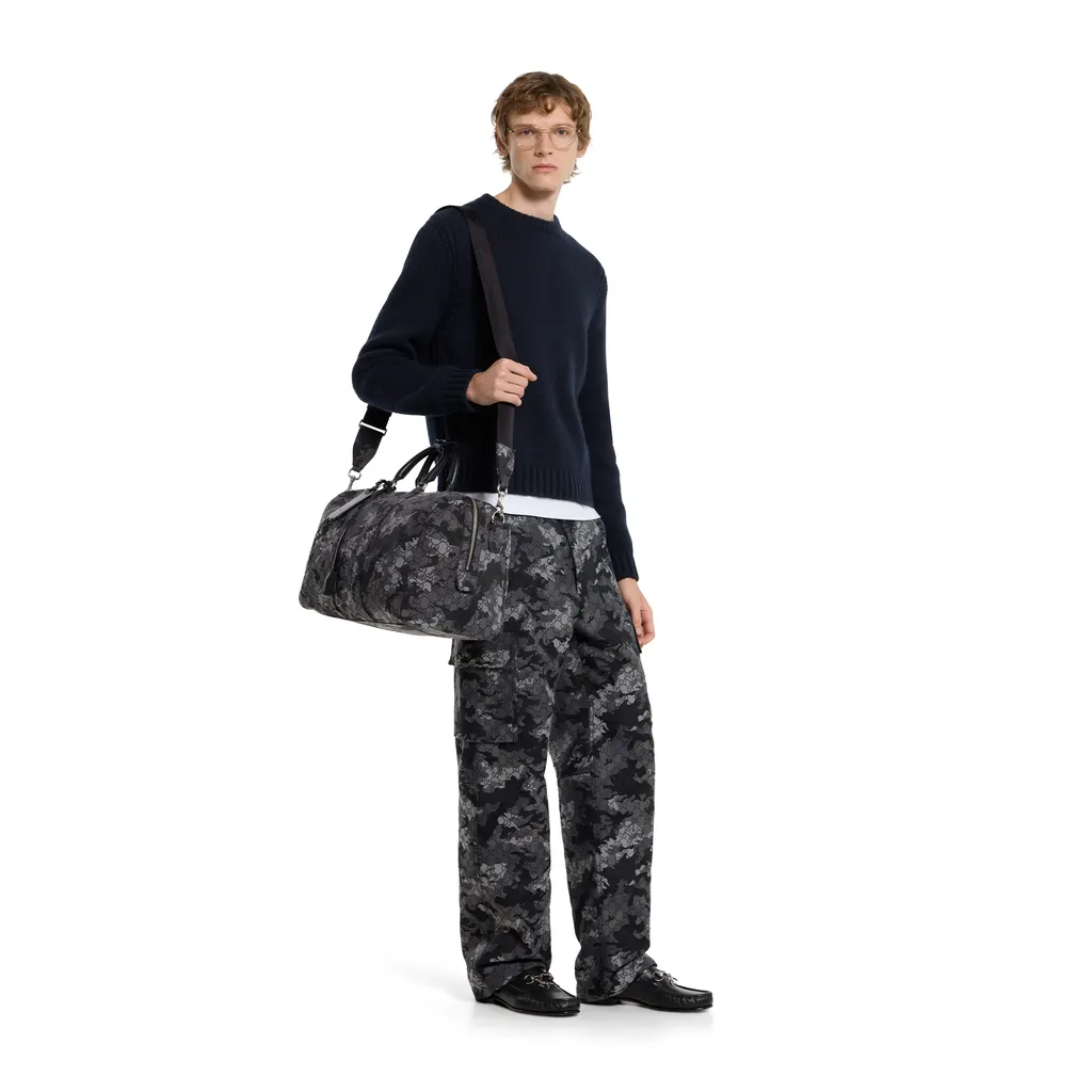 Gg Canvas Large Duffle Bag