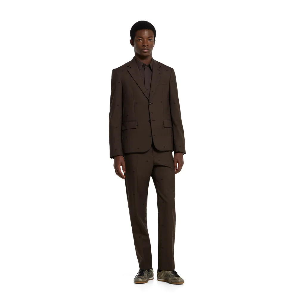 Gg Houndstooth Wool Jacquard Jacket