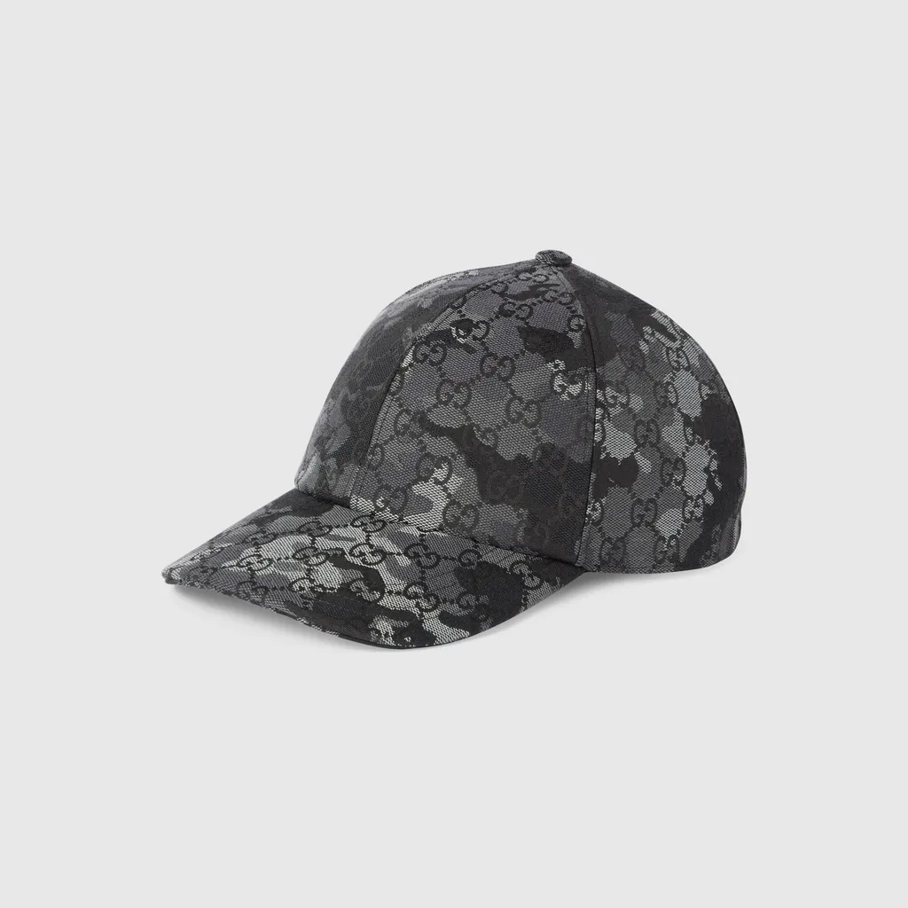 Gg Marbled Canvas Baseball Hat