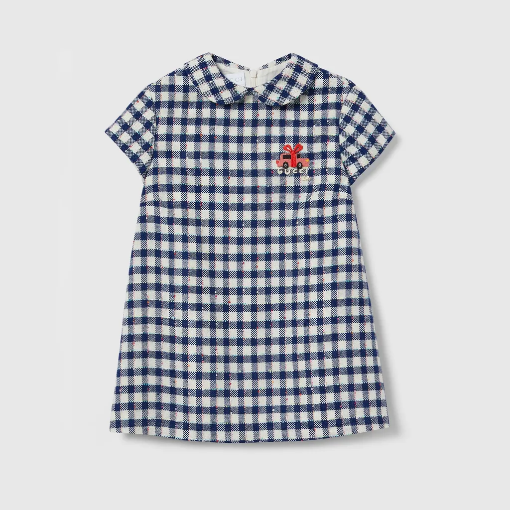Children's Gingham Wool Dress