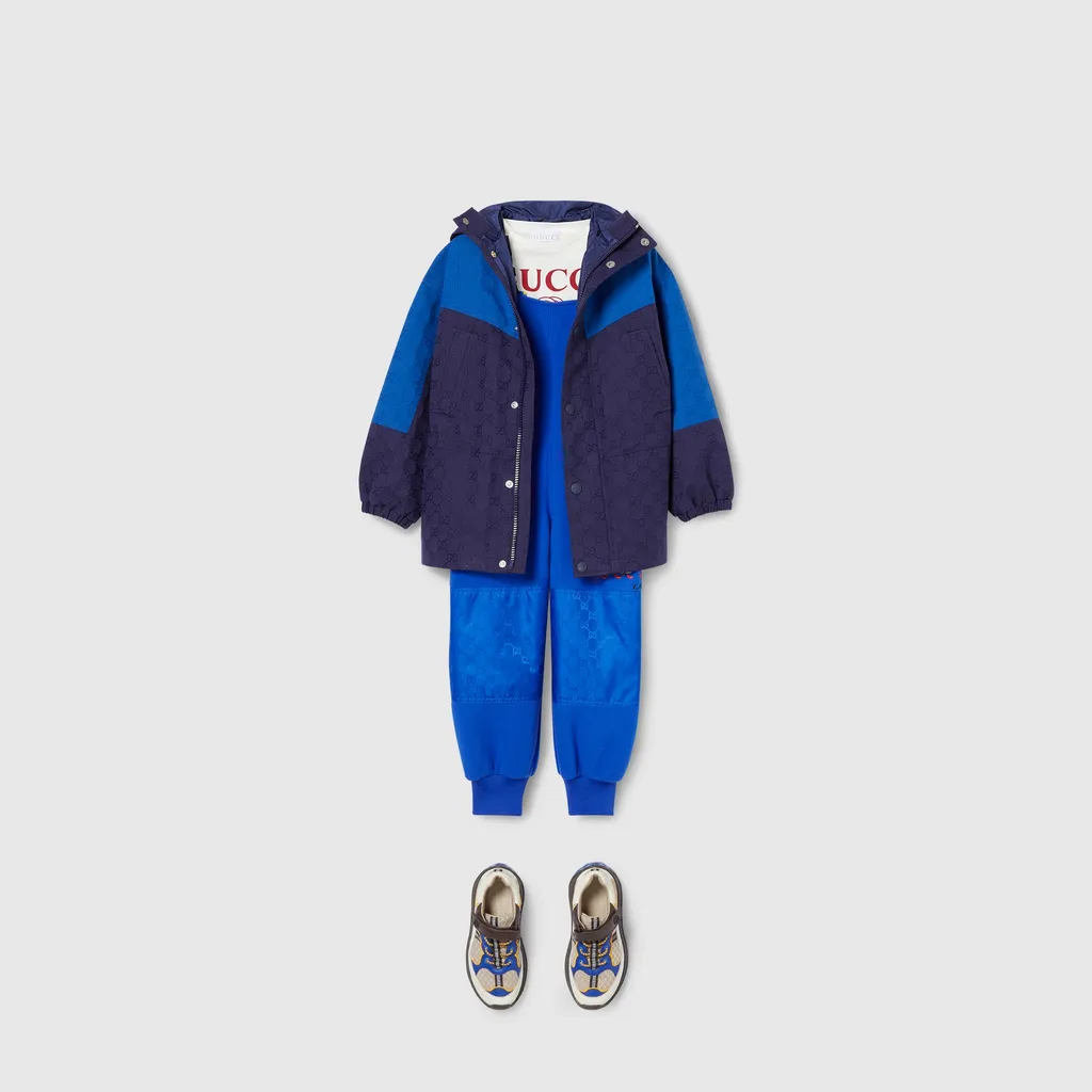 Children's Gg Cotton Ripstop Coat