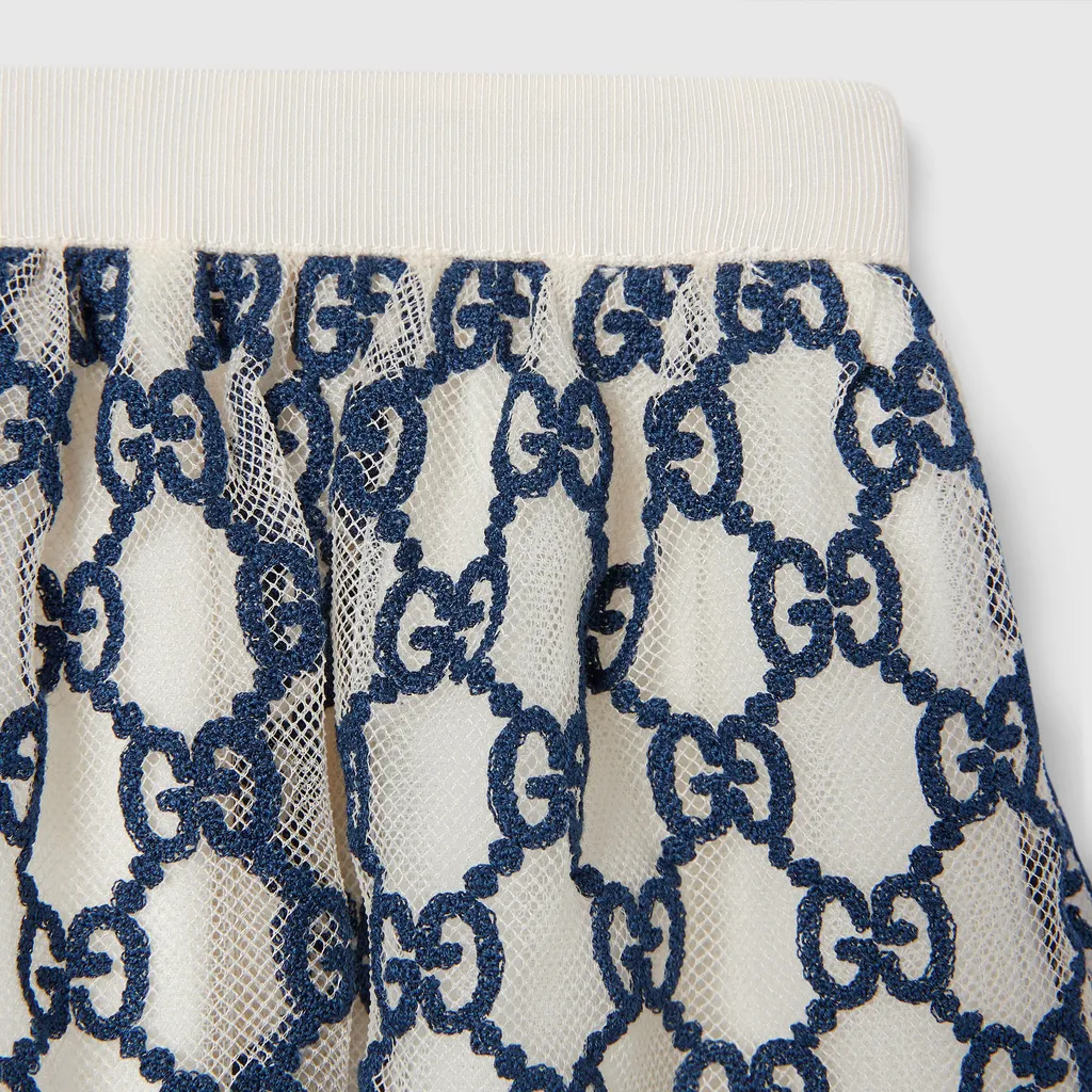 Baby Embroidered Gg Nylon Skirt