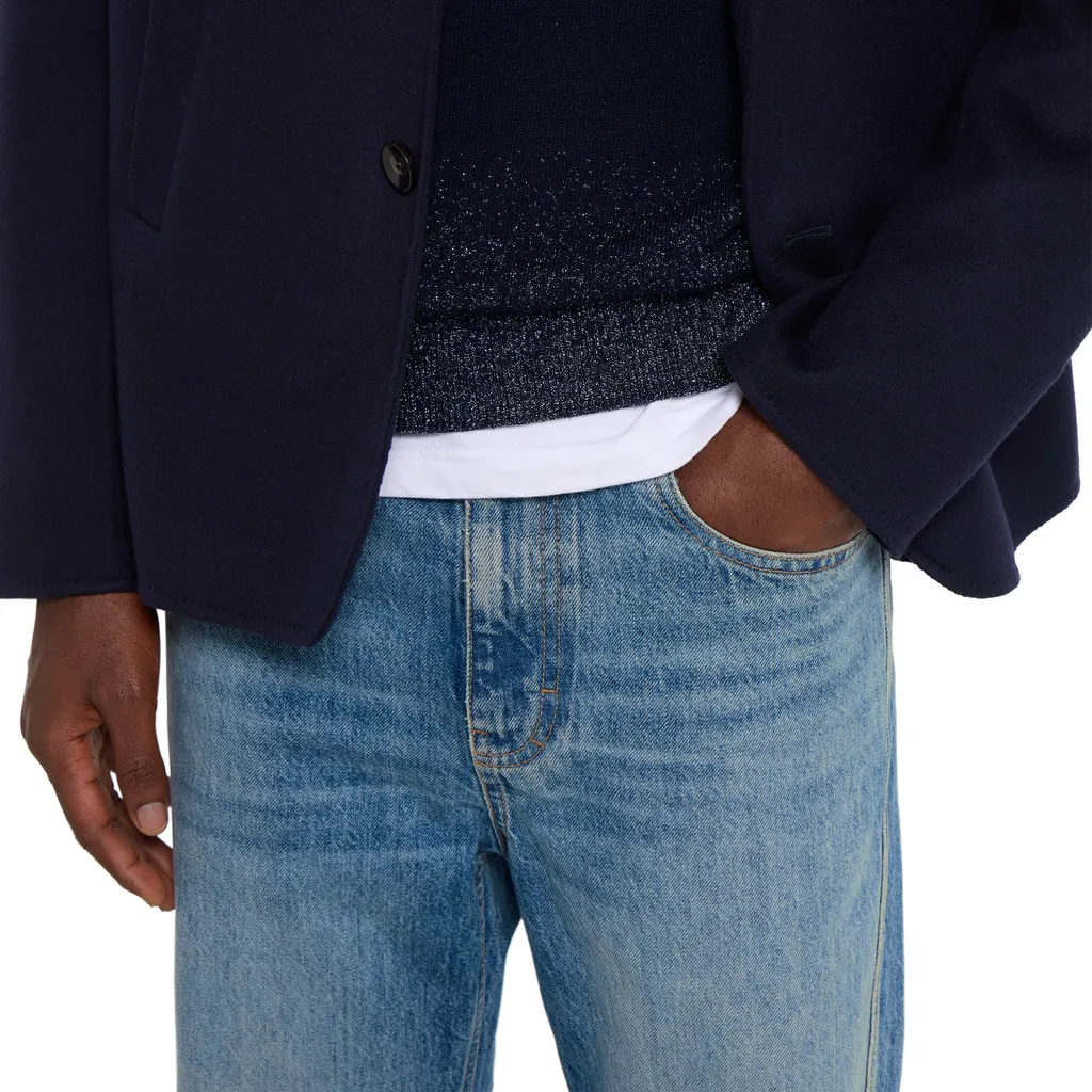Slim Fit Cotton Denim Trousers