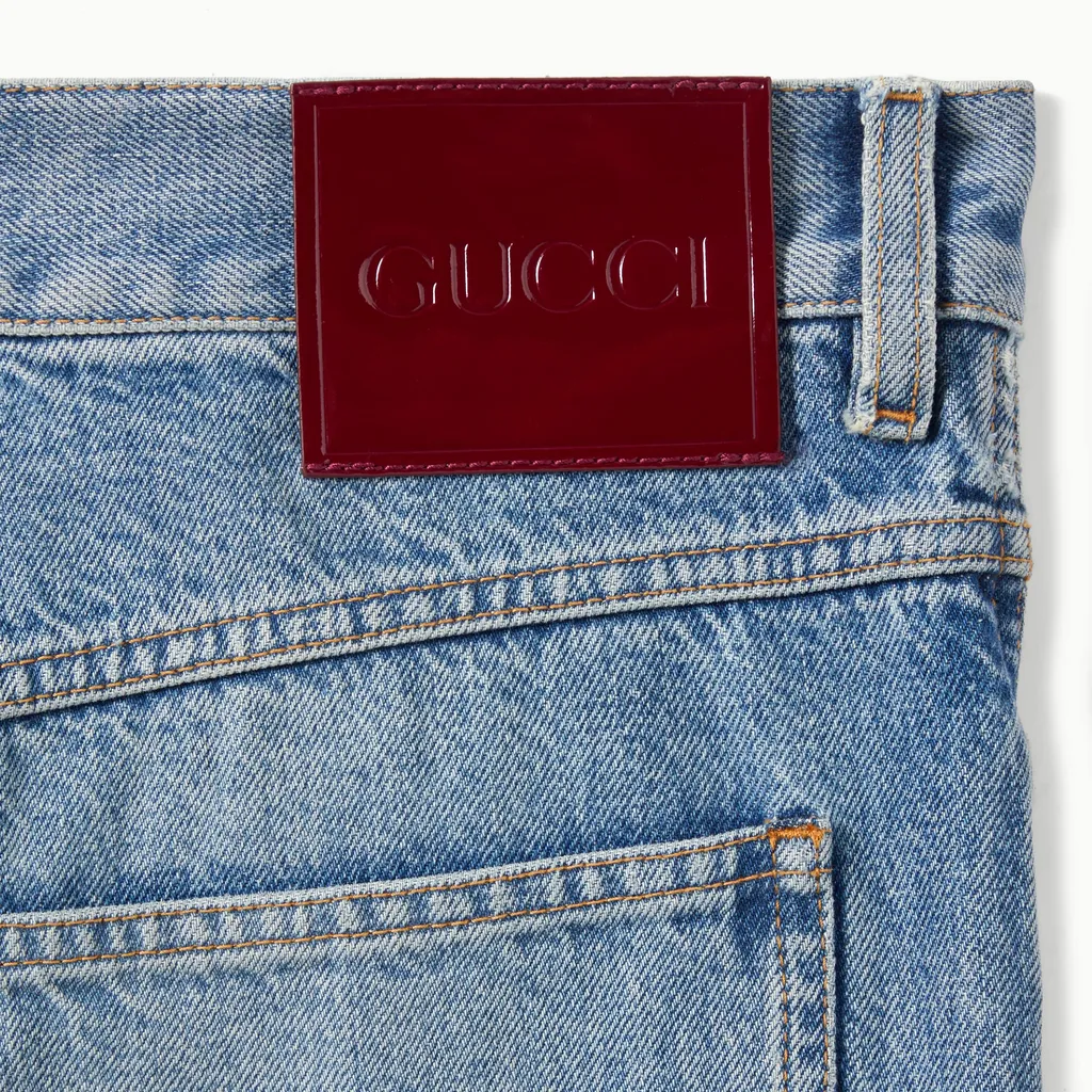 Slim Fit Cotton Denim Trousers