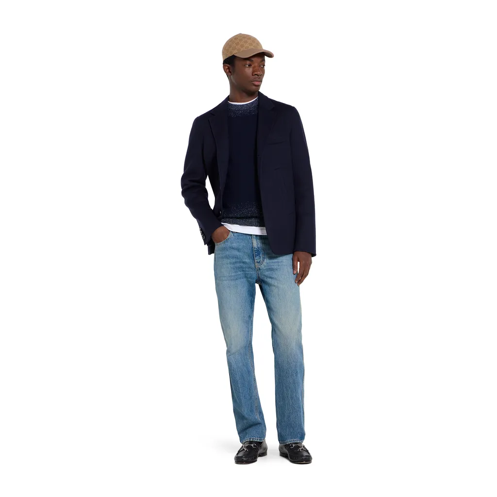 Slim Fit Cotton Denim Trousers