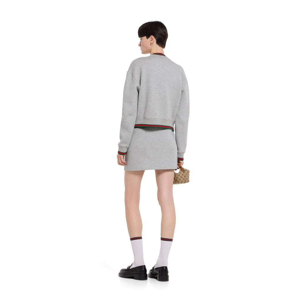 Cotton Jersey Cardigan With Web