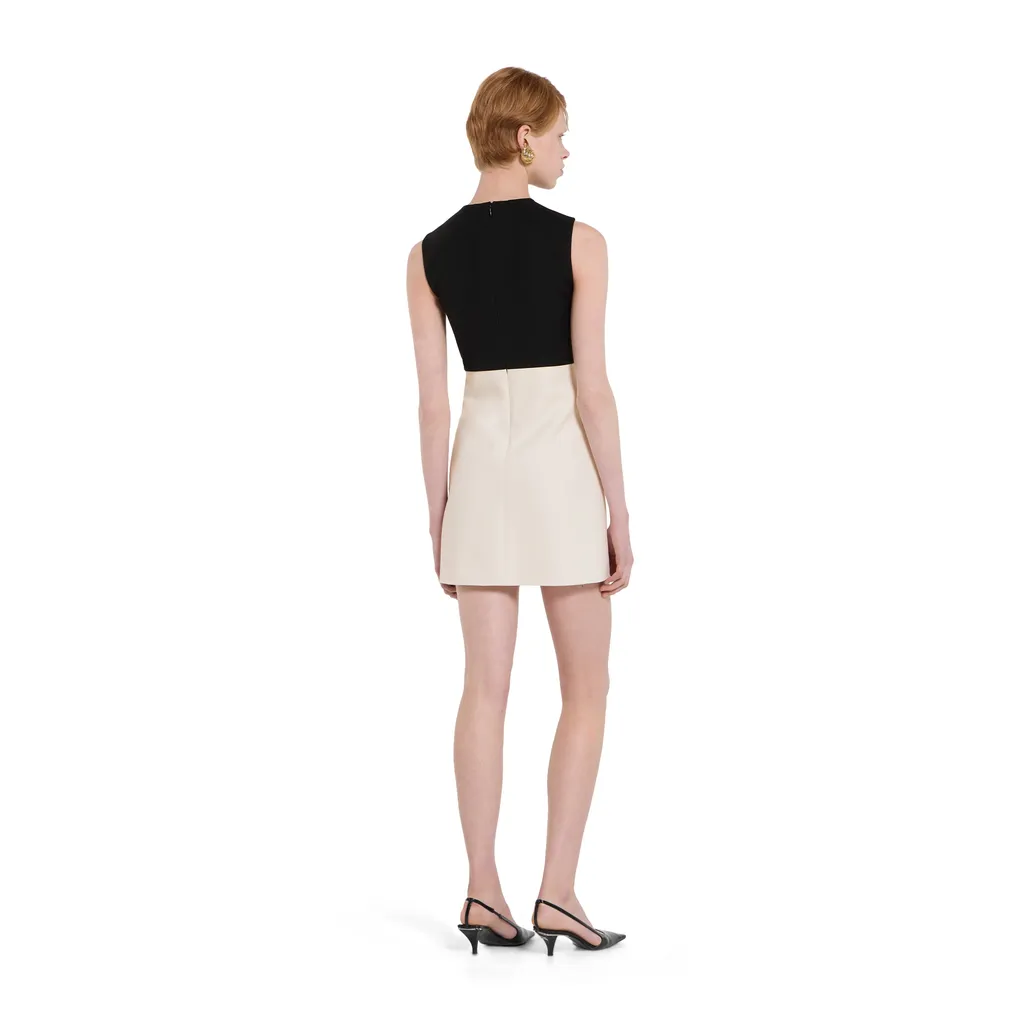 Silk Wool Dress With Crystal Horsebit
