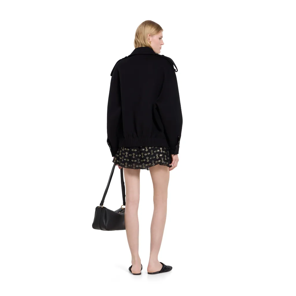 Silk Wool Bomber Jacket