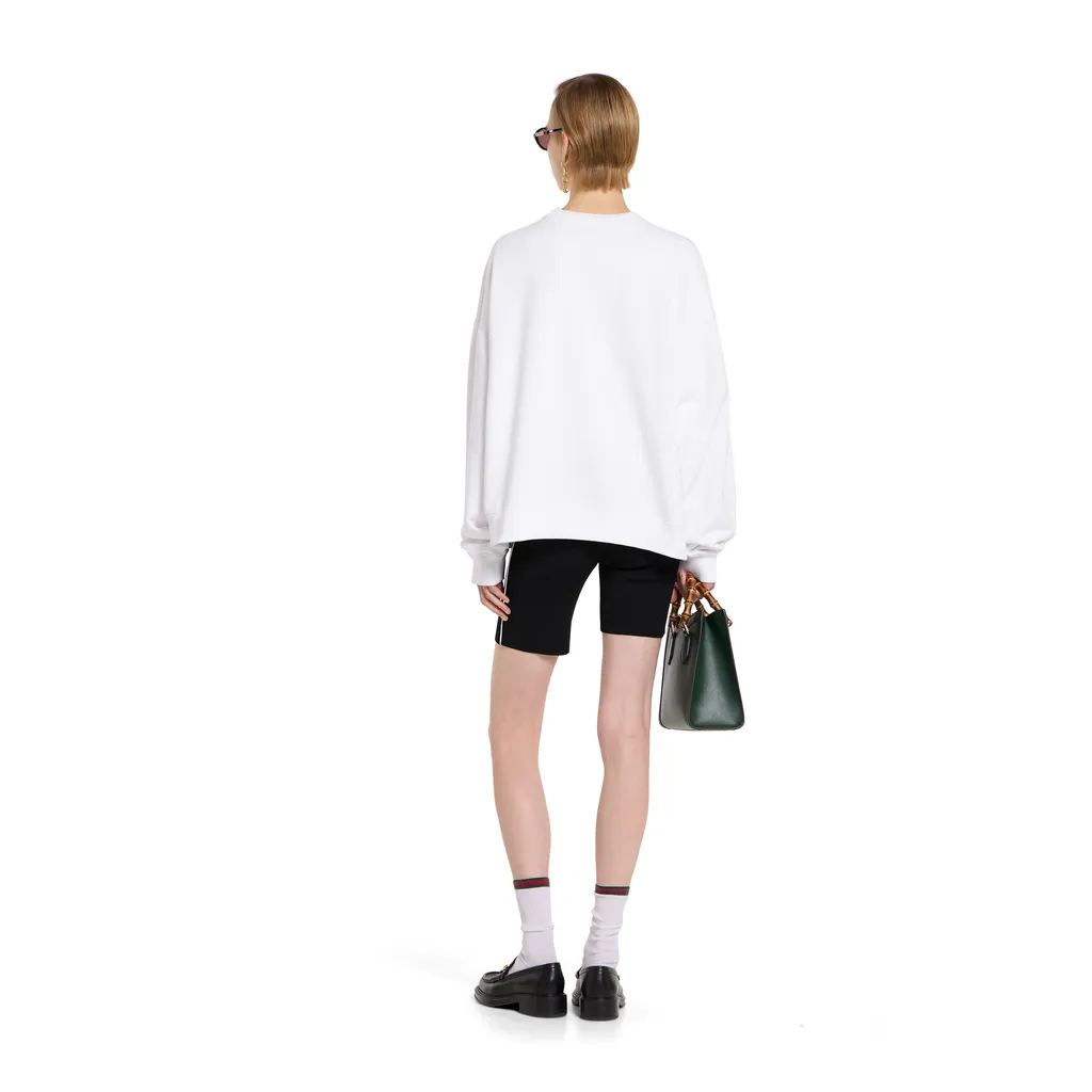Cotton Jersey Sweatshirt With Print
