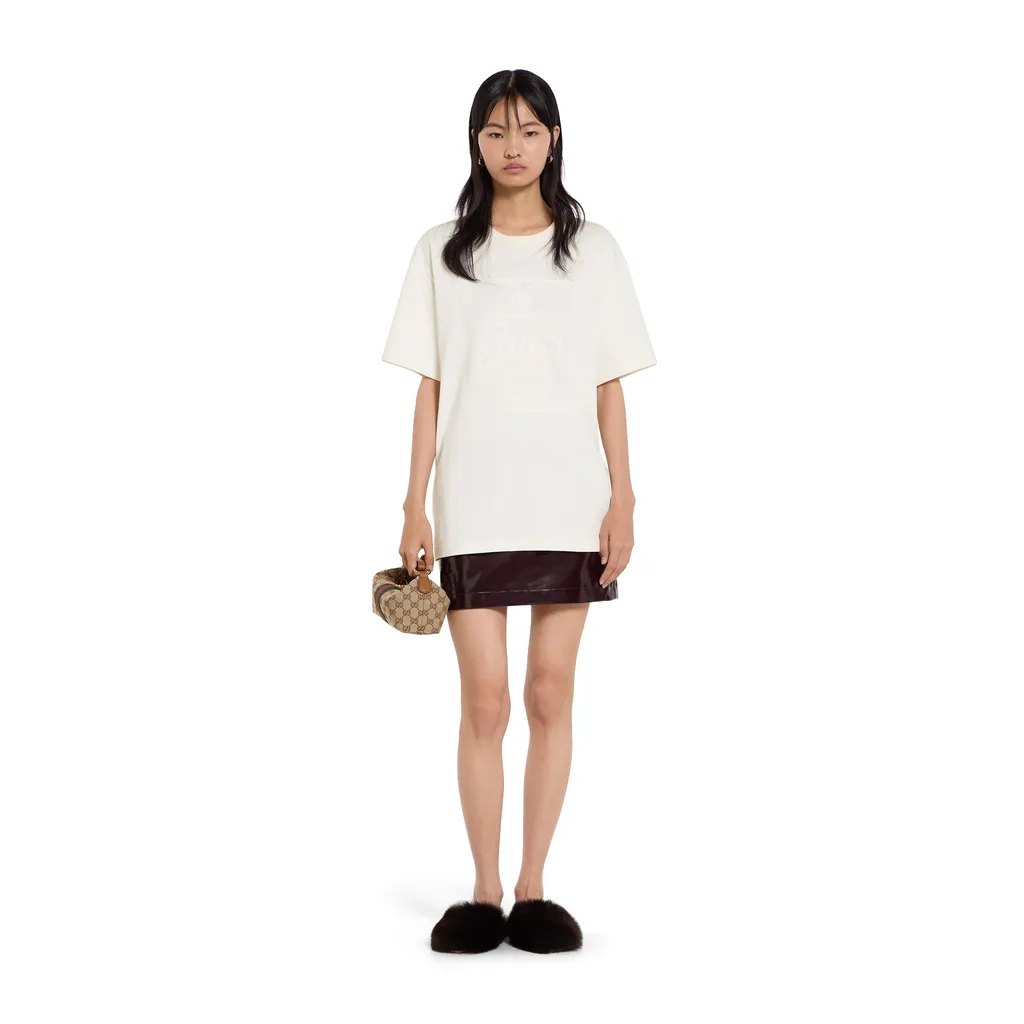 Soft Cotton Jersey T-Shirt With Print