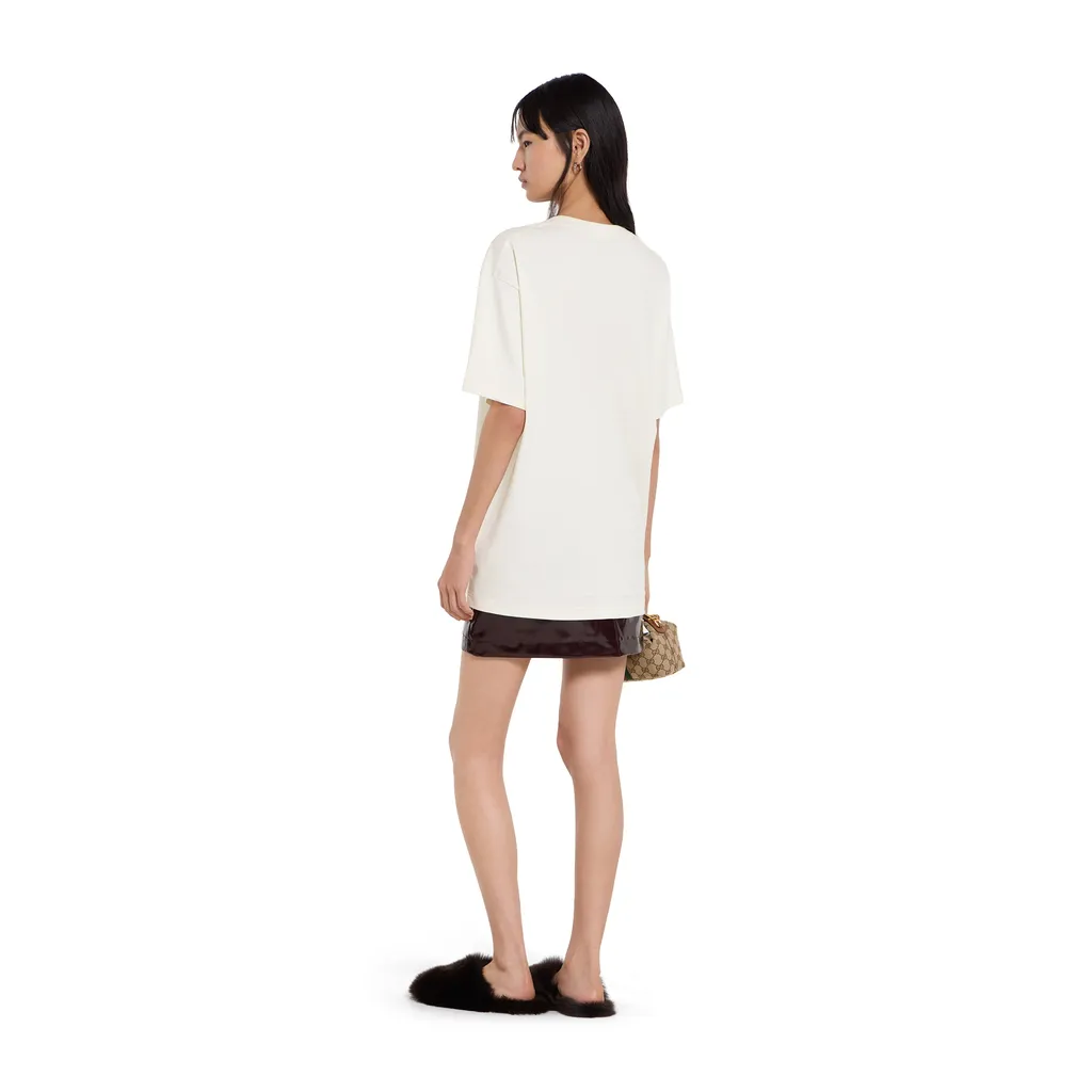Soft Cotton Jersey T-Shirt With Print