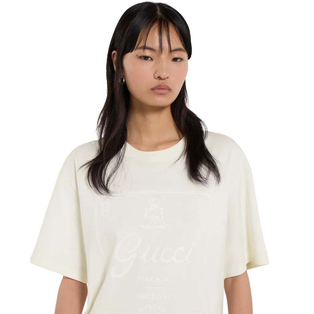 Soft Cotton Jersey T-Shirt With Print