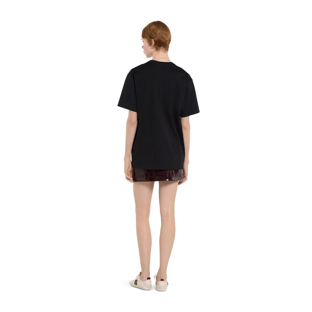 Soft Cotton Jersey T-Shirt With Print