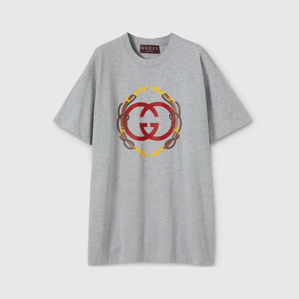 Cotton Jersey T-Shirt With Print