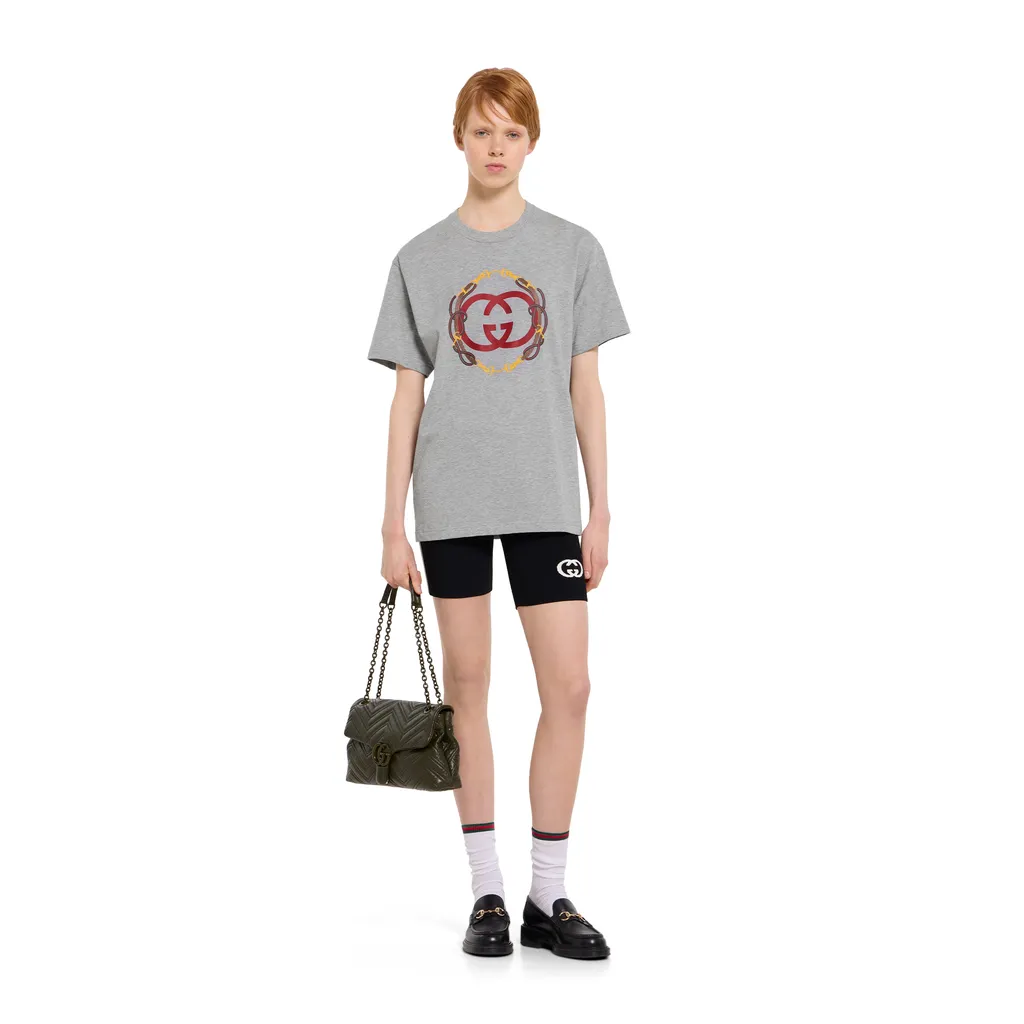 Cotton Jersey T-Shirt With Print