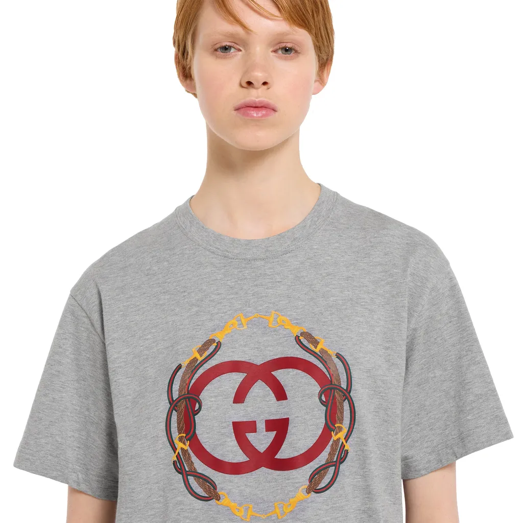 Cotton Jersey T-Shirt With Print