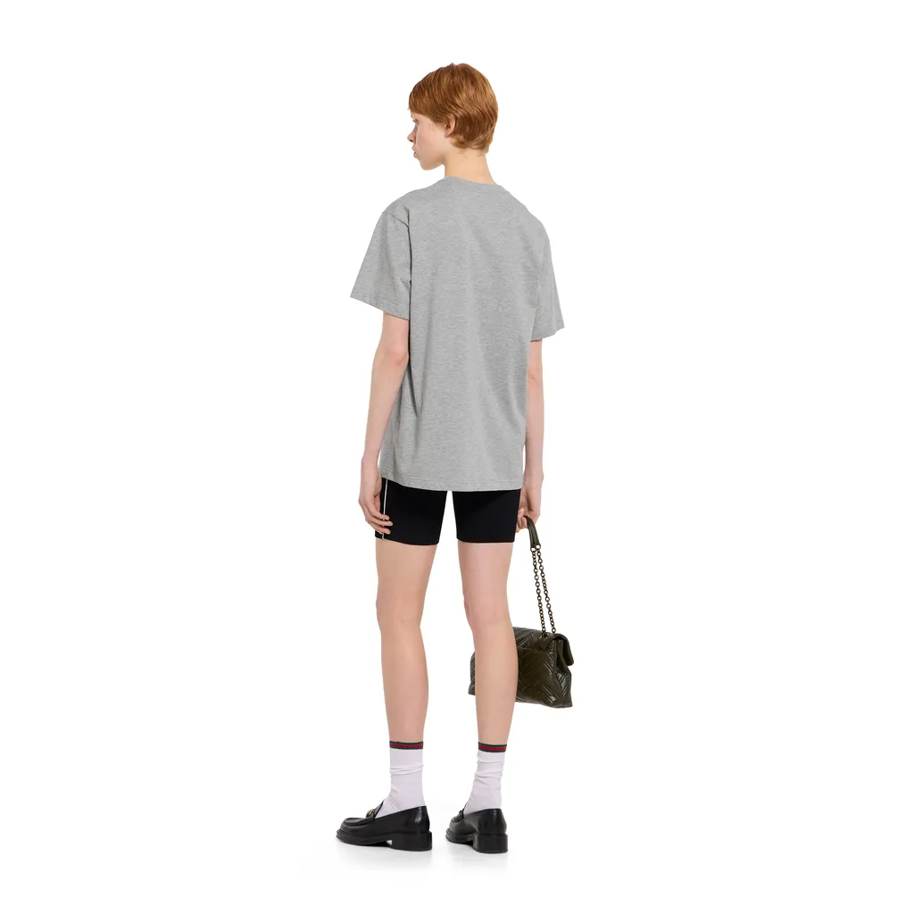 Cotton Jersey T-Shirt With Print