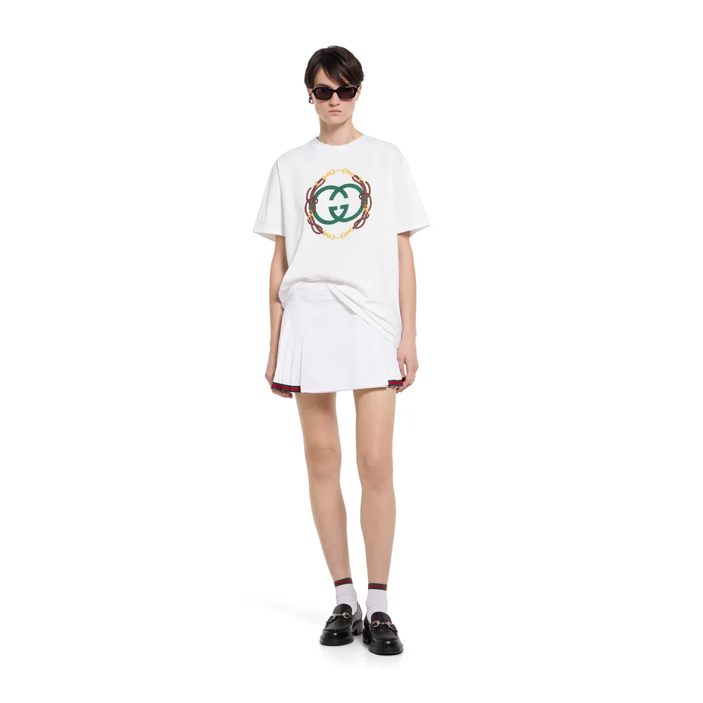 Cotton Jersey T-Shirt With Print