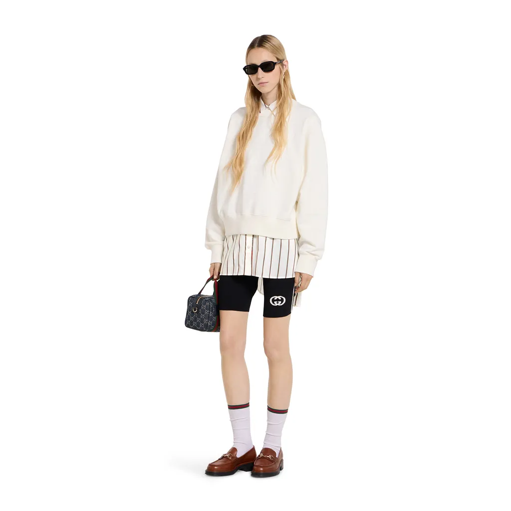 Cotton Jersey Sweatshirt With Print