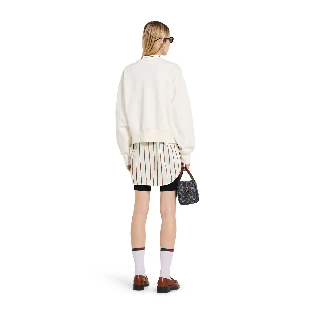 Cotton Jersey Sweatshirt With Print